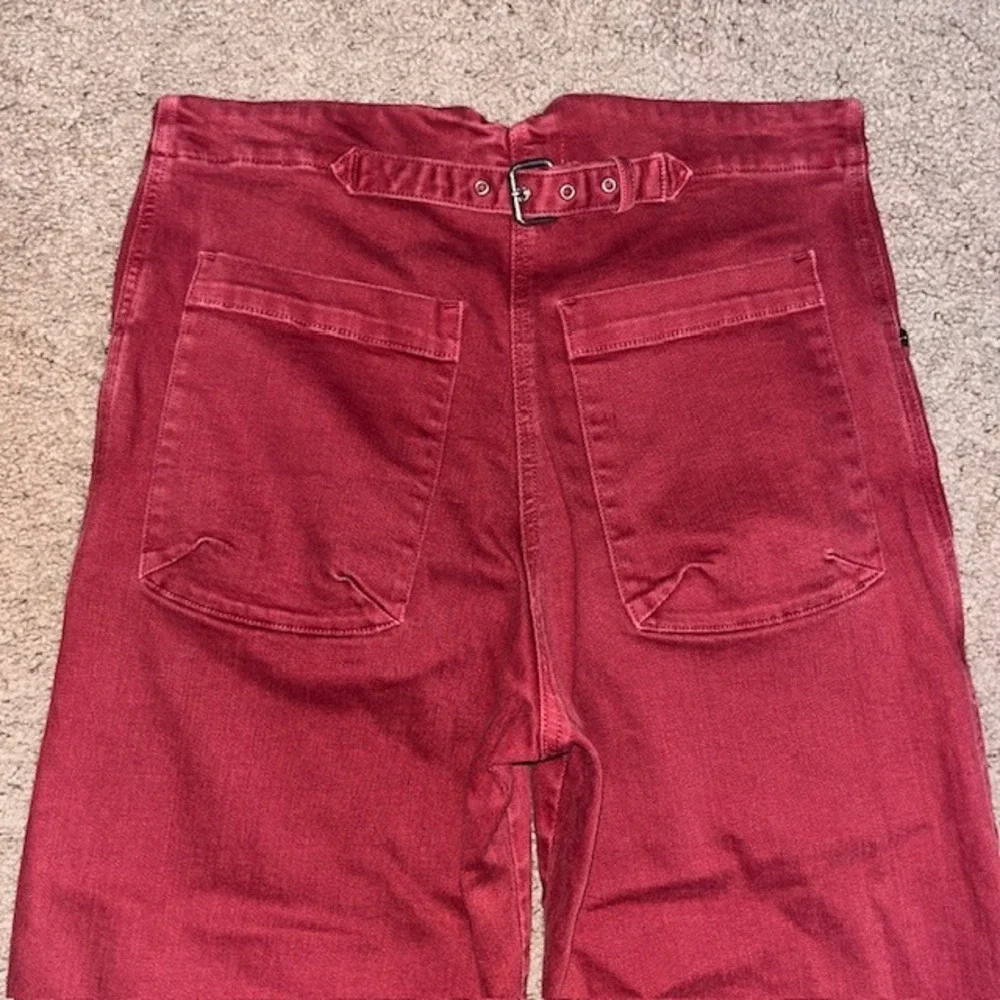 Rachel Comey Elkin Pants High Rise Wide Leg Cinch Back Pomona Overdye Paprika‎ 2